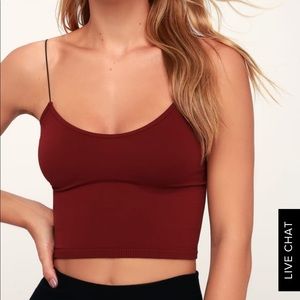 NWT Free People BRAMI WINE RED BRA TOP